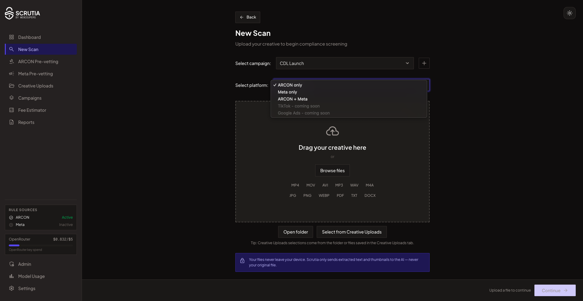 Choose your standards — Scrutia